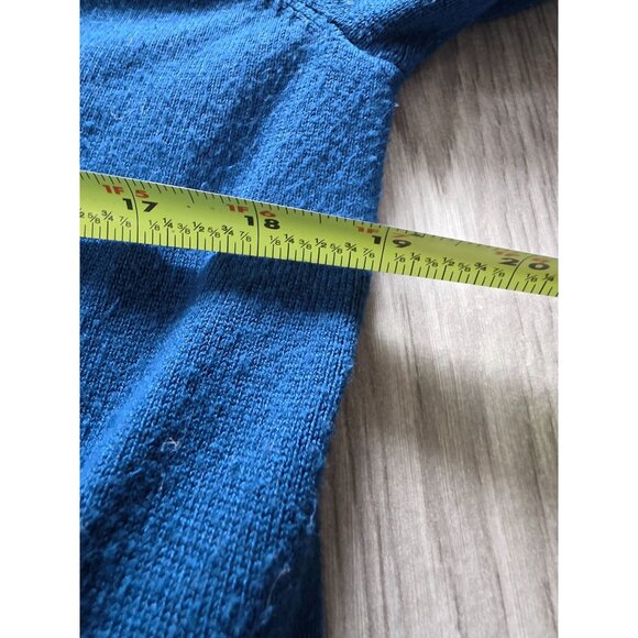 Christopher & Banks Blue Open Front Cardigan Sweater With Button Cuffs Size M - Picture 10 of 10